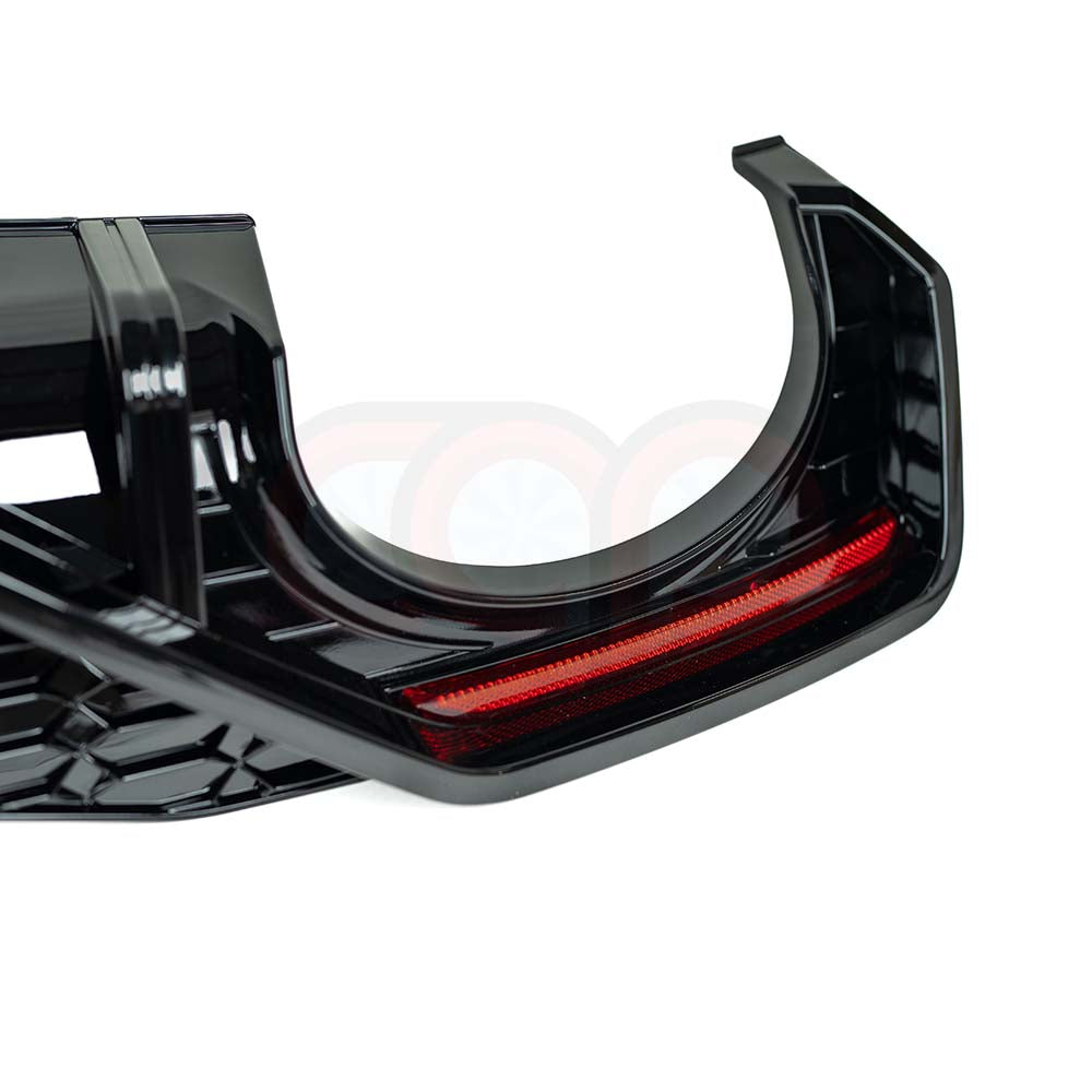 2019-2024 C8 Audi A7 S-Line/S7 - CAP Gloss Black RS7 Style Rear Diffuser with RS Exhaust Tips