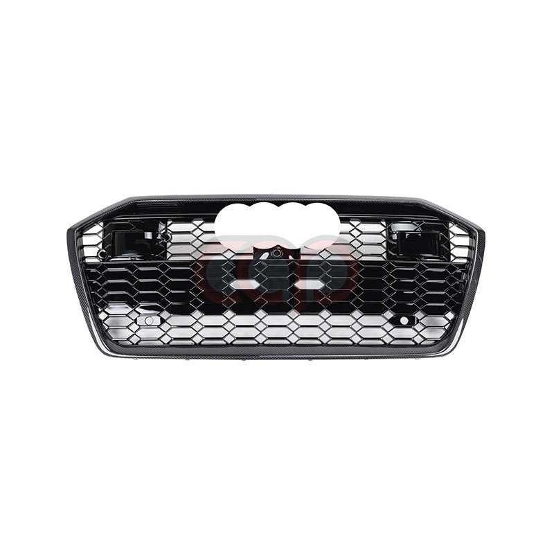 2019-2023 Audi RS6 Honeycomb Grille | C8 Audi A6/S6 - V2 | Real Carbon Fiber With ACC