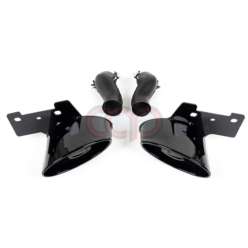 2019-2024 C8 Audi A6 S-Line/S6 - CAP Gloss Black RS6 Style Rear Diffuser with RS Exhaust Tips