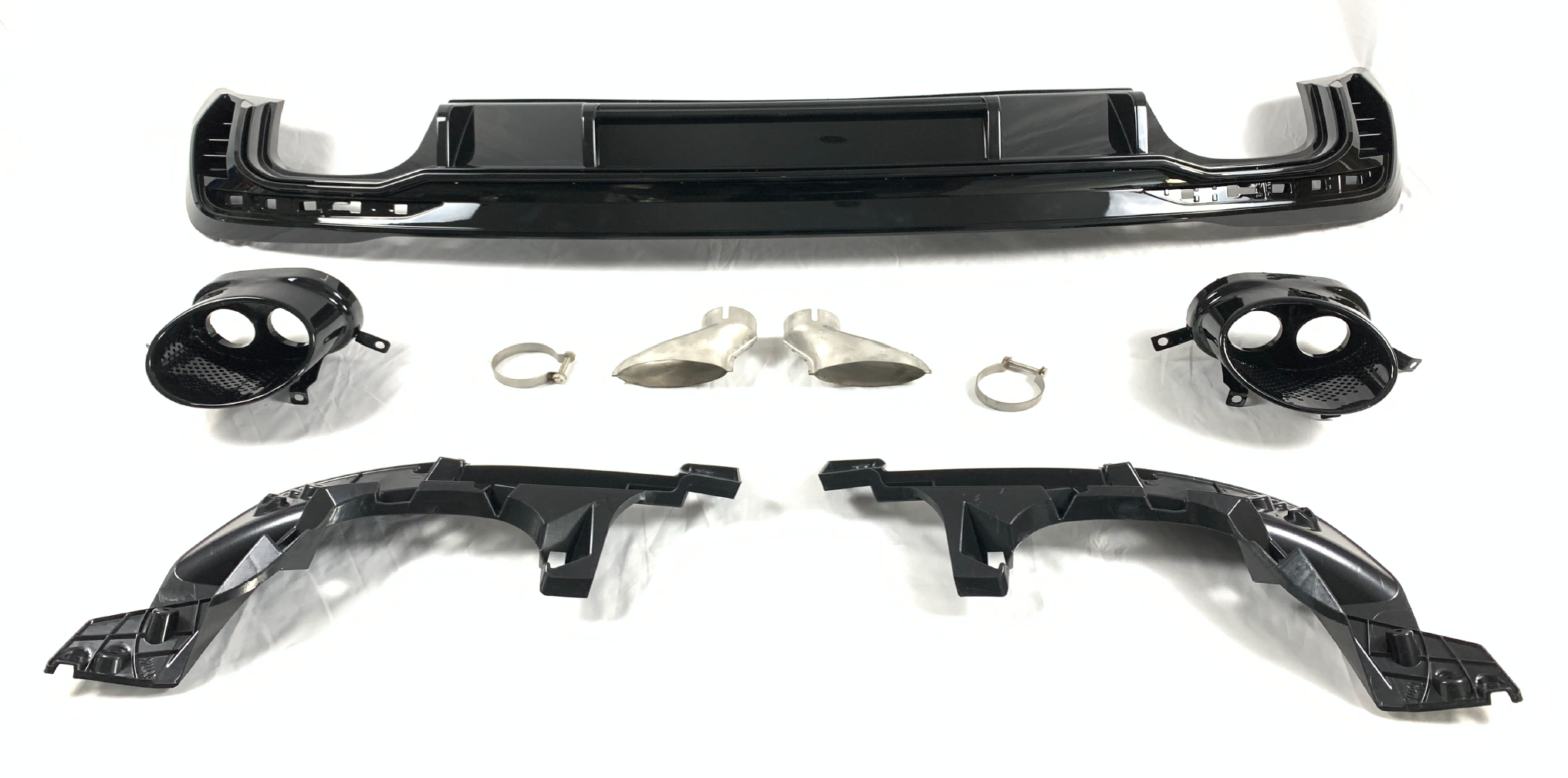 2020-2025 B9.5 Audi S4 - CAP Gloss Black RS Style Rear Diffuser with Exhaust Tips
