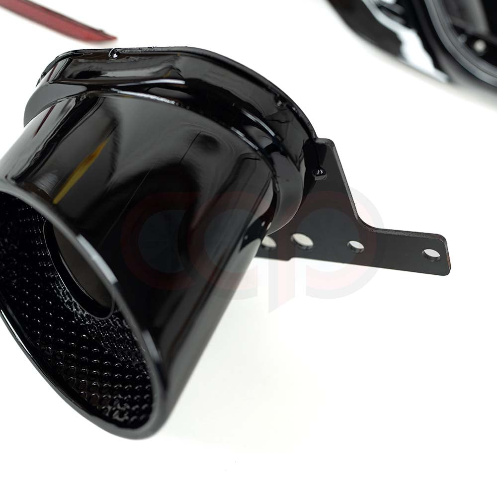 2020-2024 B9.5 Audi A5 S-Line/S5 - CAP Gloss Black RS5 Style Rear Diffuser with RS Exhaust Tips