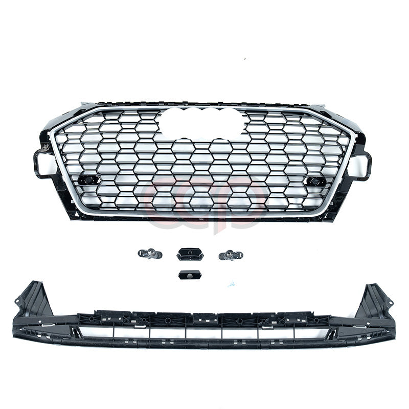 2020-2025 Audi RS4 Honeycomb Silver Frame Grille | B9.5 Audi A4/S4 V2