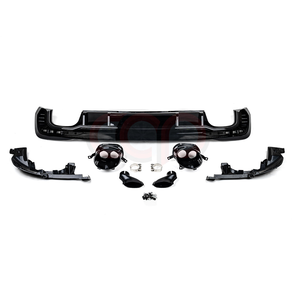 2020-2025 B9.5 Audi S4 - CAP Gloss Black RS Style Rear Diffuser with Exhaust Tips