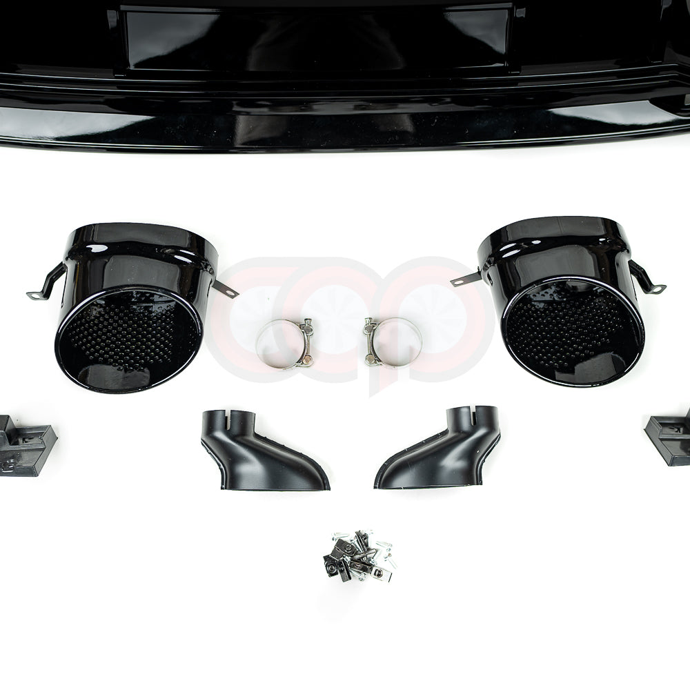 2020-2025 B9.5 Audi S4 - CAP Gloss Black RS Style Rear Diffuser with Exhaust Tips