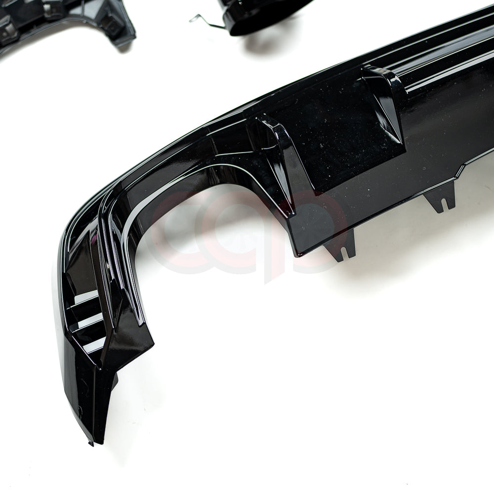 2020-2025 B9.5 Audi S4 - CAP Gloss Black RS Style Rear Diffuser with Exhaust Tips