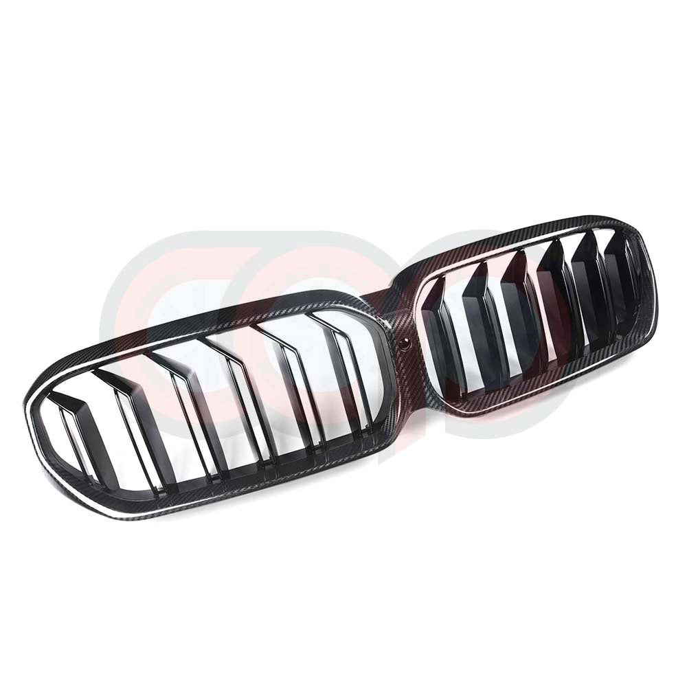 2021-2023 BMW G30 5 Series LCI - Dry Carbon Fiber Dual Slats Grille