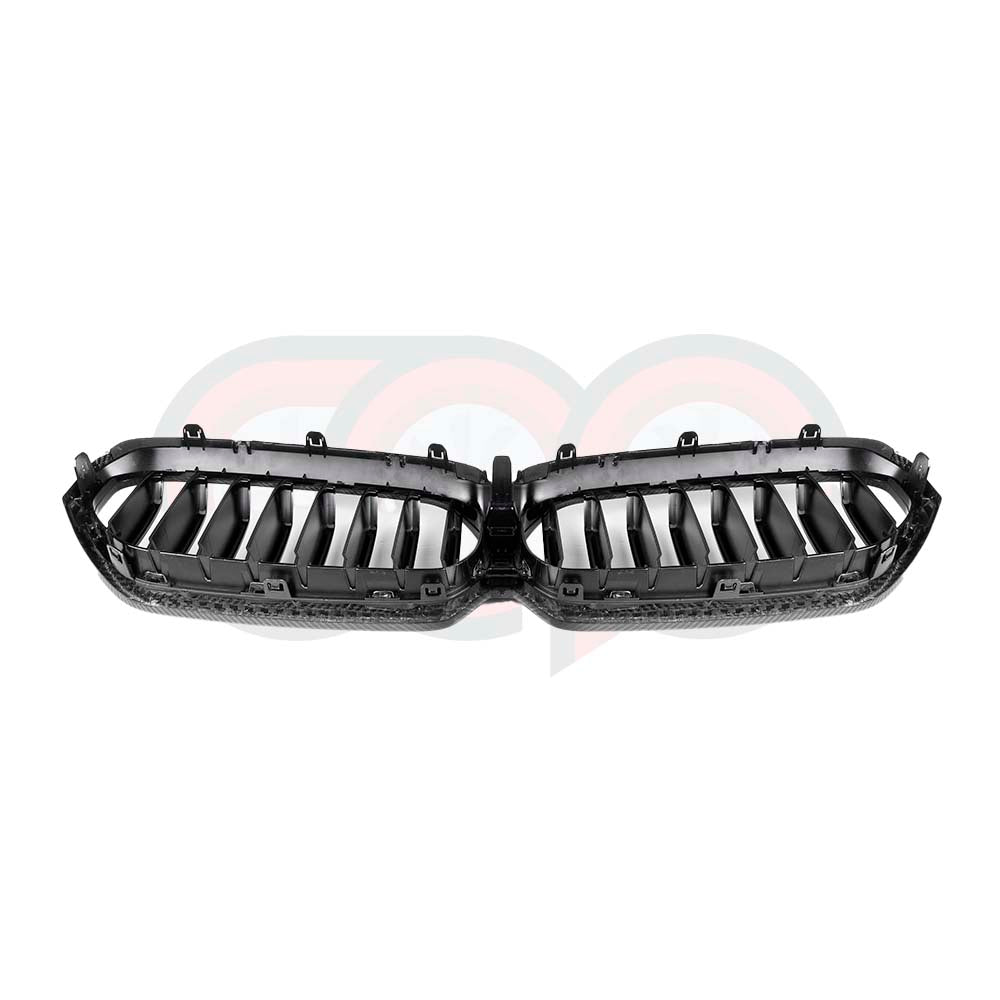 2021-2023 BMW G30 5 Series LCI - Dry Carbon Fiber Single Slat Grille