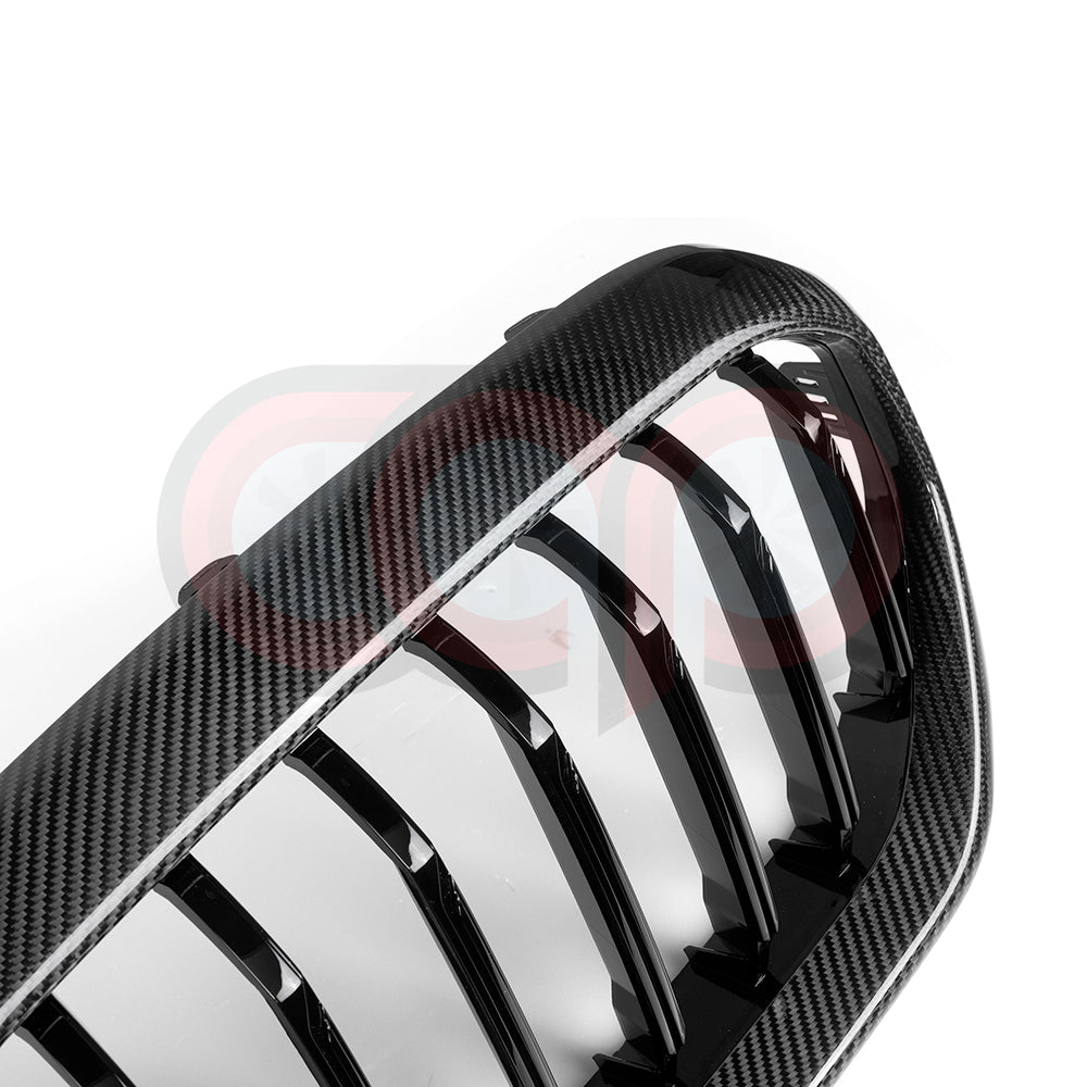 2021-2023 BMW G30 5 Series LCI - Dry Carbon Fiber Single Slat Grille