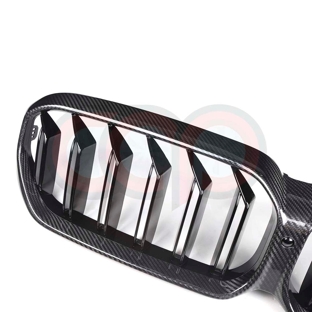 2021-2023 BMW G30 5 Series LCI - Dry Carbon Fiber Dual Slats Grille