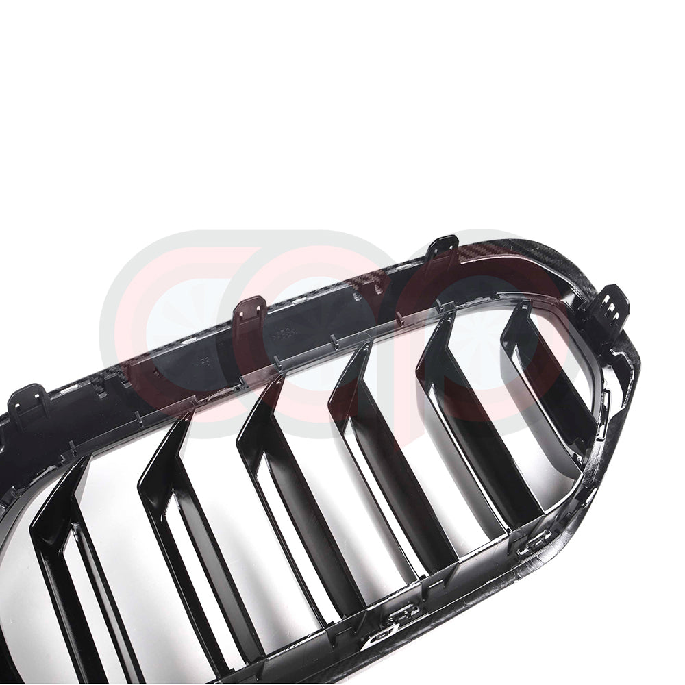 2021-2023 BMW G30 5 Series LCI - Dry Carbon Fiber Dual Slats Grille
