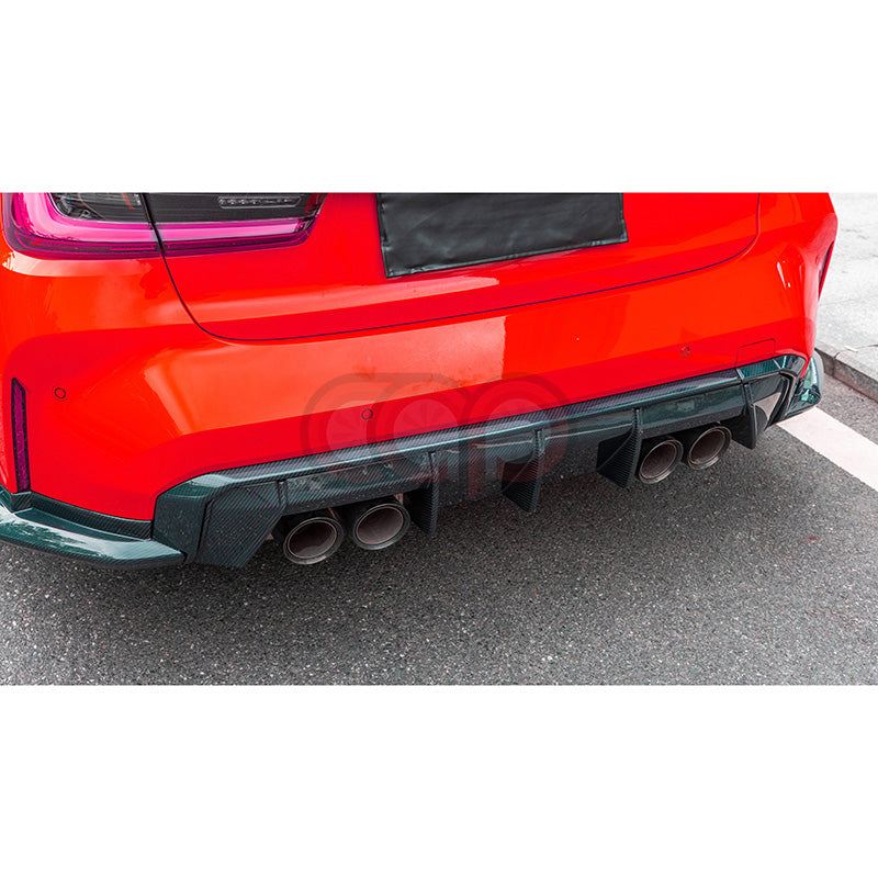 2021-2024 BMW G80 M3 & G82/G83 M4 - CAP Pre Preg Carbon Fiber Diffuser - Euro Style