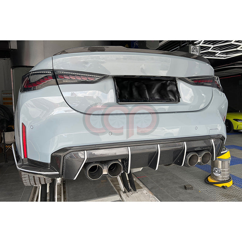 2021-2024 BMW G80 M3 & G82/G83 M4 - CAP Pre Preg Carbon Fiber Diffuser Trim - OEM Style
