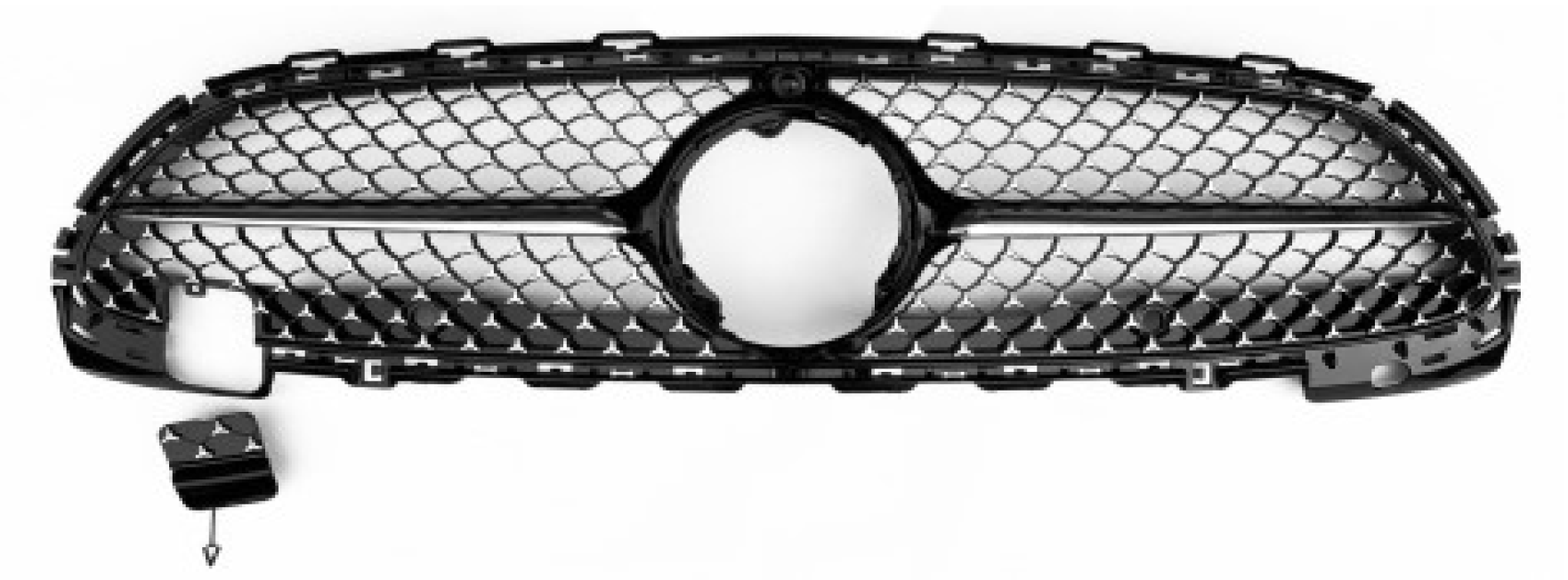 2022-2024 Mercedes-Benz C-Class Diamond Style Front Grille | W206 Gloss Black