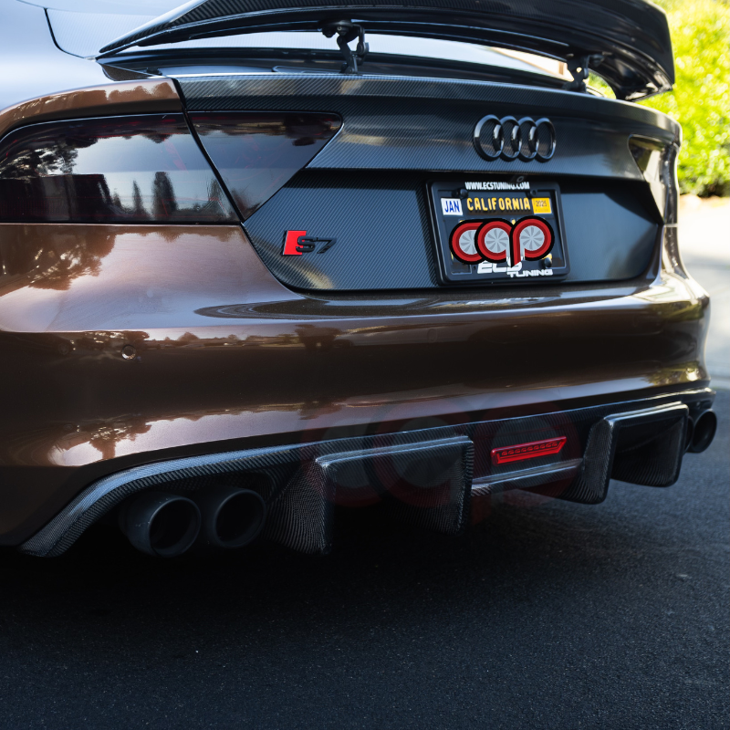 2012-2015 C7 Audi A7 S-Line/S7 - CAP Carbon Fiber Diffuser - V1