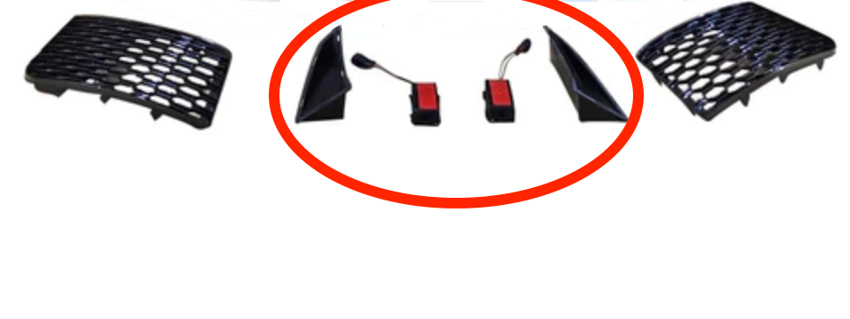 Bumper Accessories for CAP 2014-2016 8V RS3 Bumper None Both Sides - Small Fog Grilles Yes Fog Light Resistors