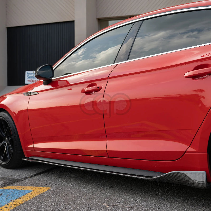 CAP CARBON FIBER SIDE SKIRTS | 2008 - 2021 AUDI S3, S4, S5, S6, S7