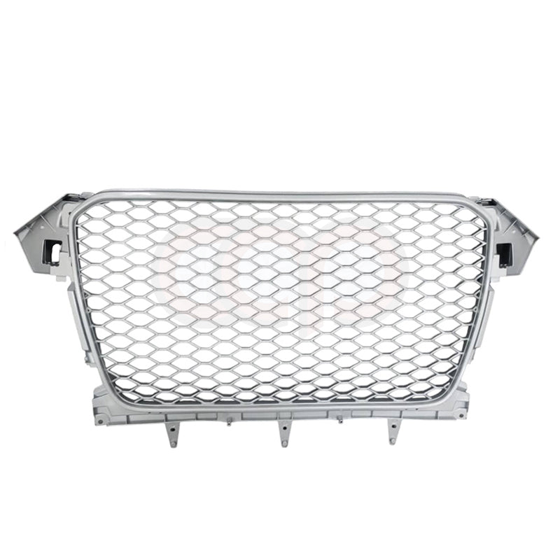 2013-2016 Audi RS4 Honeycomb Grille - Plain | B8.5 Audi A4 Allroad Plain - All Honeycomb Satin Silver