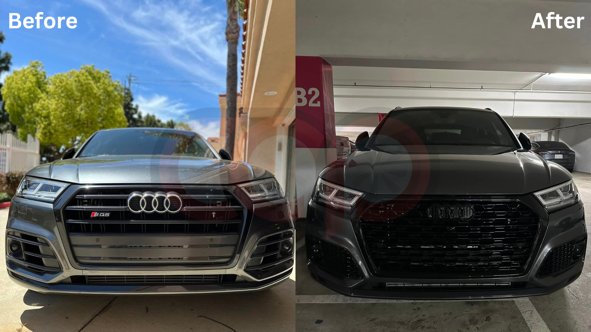 2018-2020 Audi RS Honeycomb Fog Grilles | FY B9 Audi Q5 S-Line/SQ5
