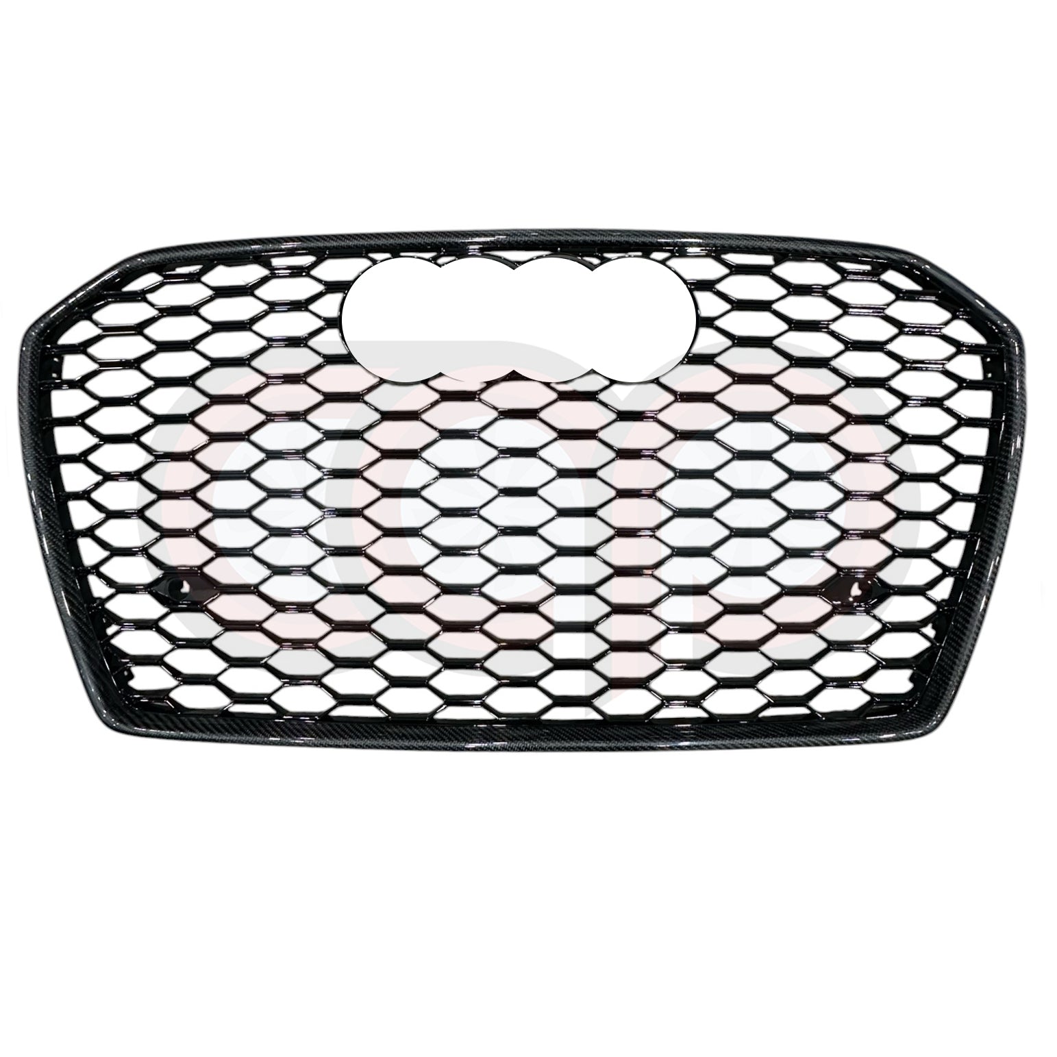 2016-2018 Audi RS6 Honeycomb Grille | C7.5 Audi A6/S6 | Real Carbon Fiber Plain - Real Carbon Fiber Frame Black Mesh