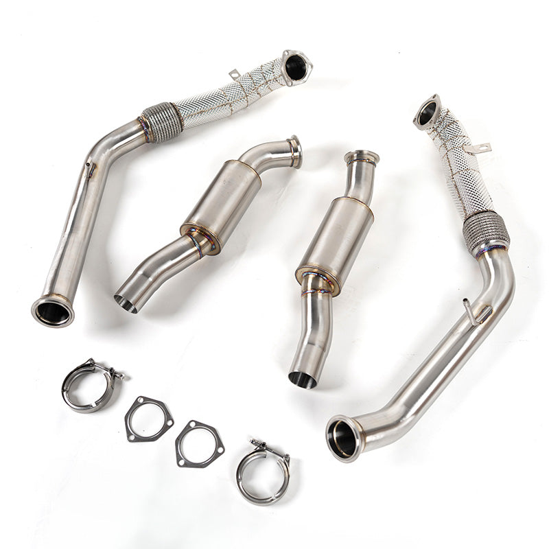 CAP 3.0T Resonated Midpipes for 2018–2024 Audi B9/B9.5 S4 & S5