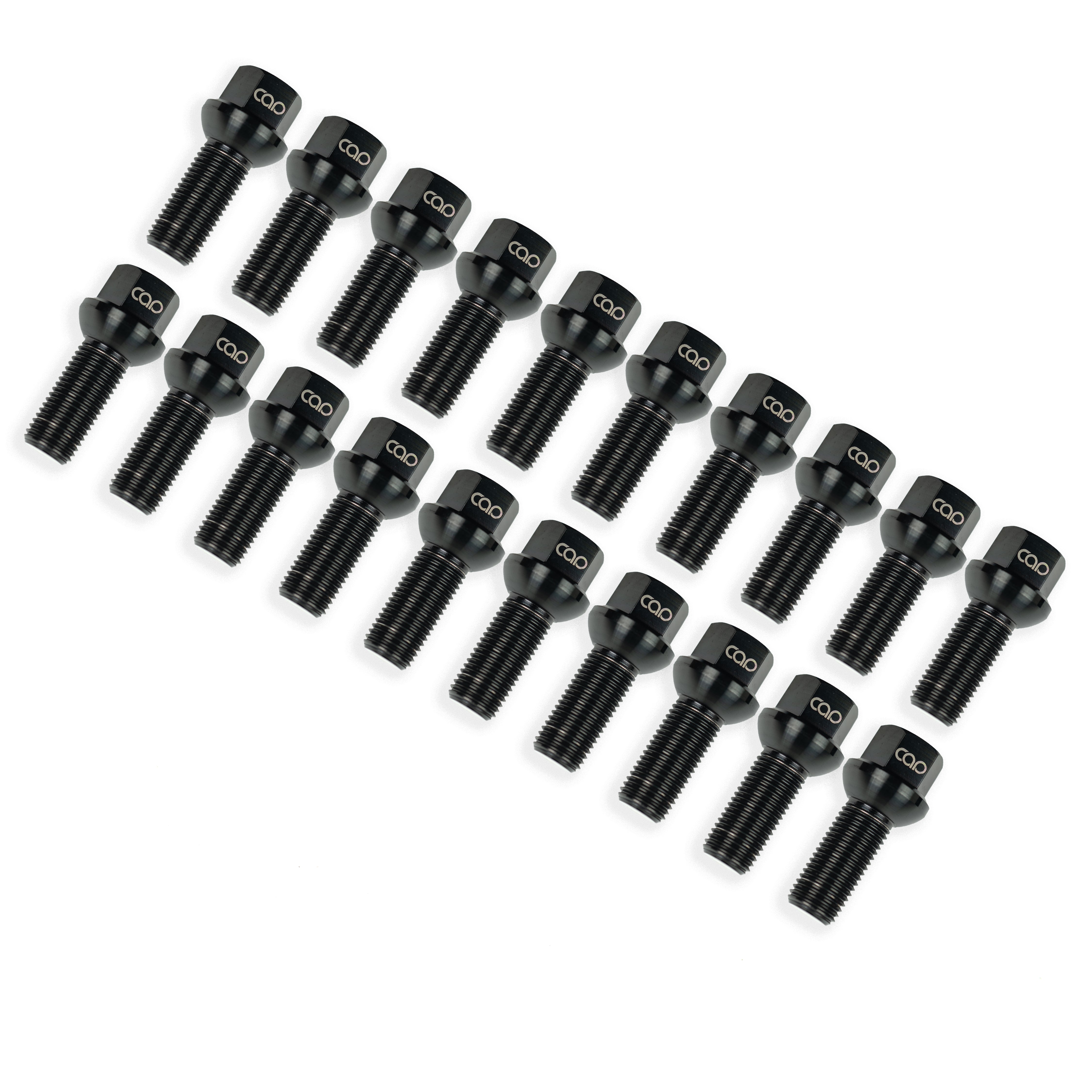 CAP Titanium Wheel Bolts | Audi (Set of 20) Black