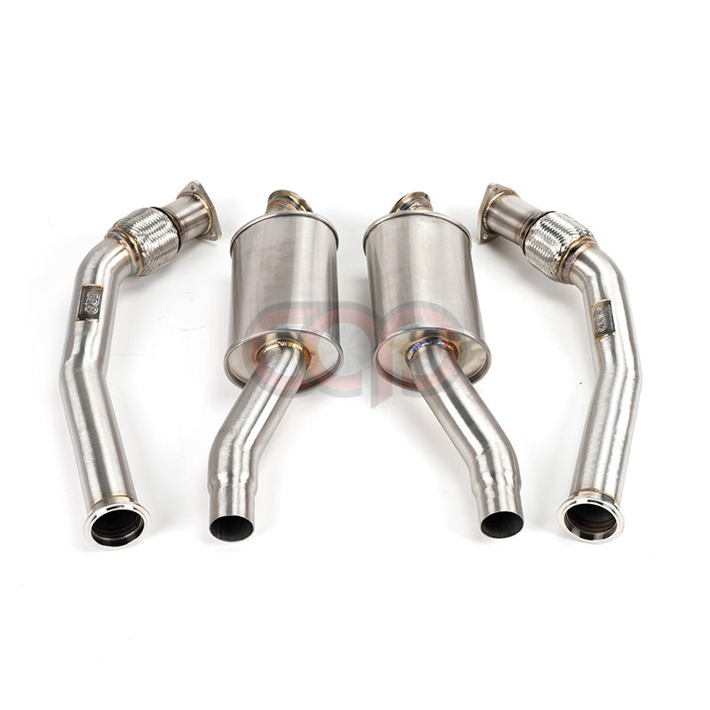 CAP Audi 3.0T Resonated Supercharged V6 Downpipes - Version 2 (V2) | 2008-2017 B8/B8.5 S4, S5, A6, A7, Q5, SQ5 Big Resonated