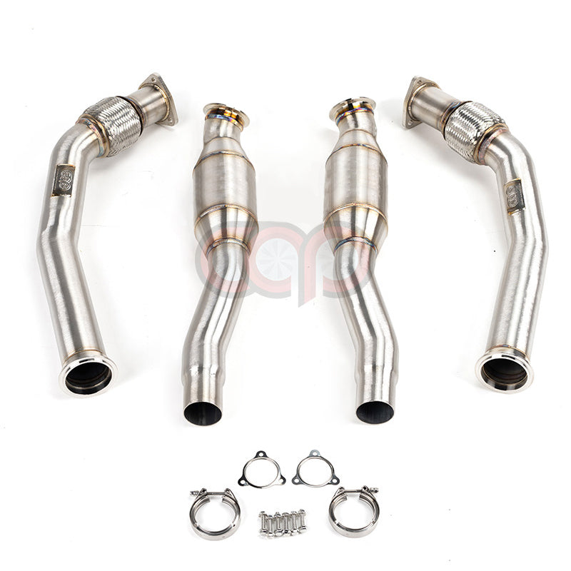 CAP Audi 3.0T Catted Supercharged V6 Downpipes - Version 2 (V2) | 2008-2017 B8/B8.5 S4, S5, A6, A7, Q5, SQ5 High Flow Catted