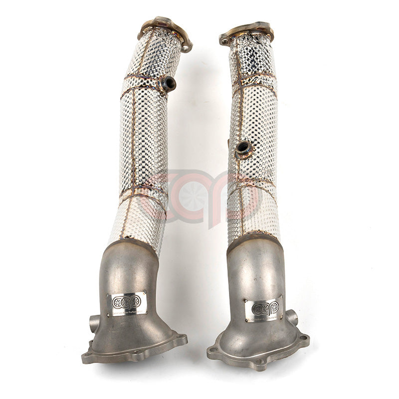 2013-2018 CAP Audi C7/C7.5 S6/RS6/S7/RS7/A8/S8 4.0T Cast Downpipes Exhaust - V2 Heat Shield Cast Downpipe
