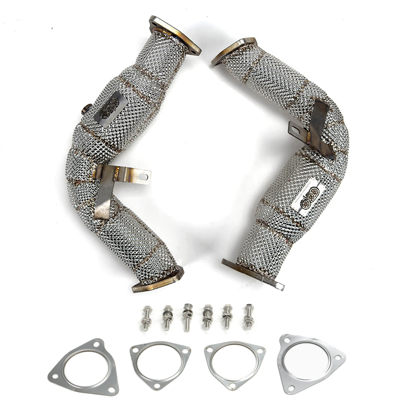 2010-2017 CAP Audi 3.0T Supercharged Resonated Test Pipes - Audi B8 S4, S5, A6, A7, A8, Q5, SQ5 Heat Shield - Resonated Yes Gaskets & Bolts