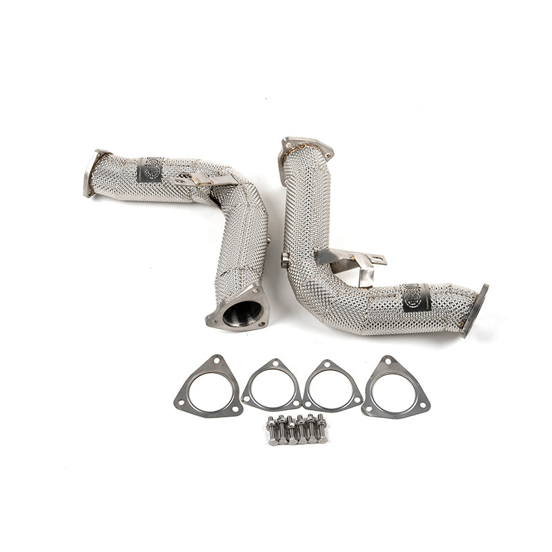CAP Can Auto Performance Audi 3.0T Supercharged Test Pipes - Audi B8 S4, S5, A6, A7, A8, Q5, SQ5 Heat Shield Yes Gaskets & Bolts