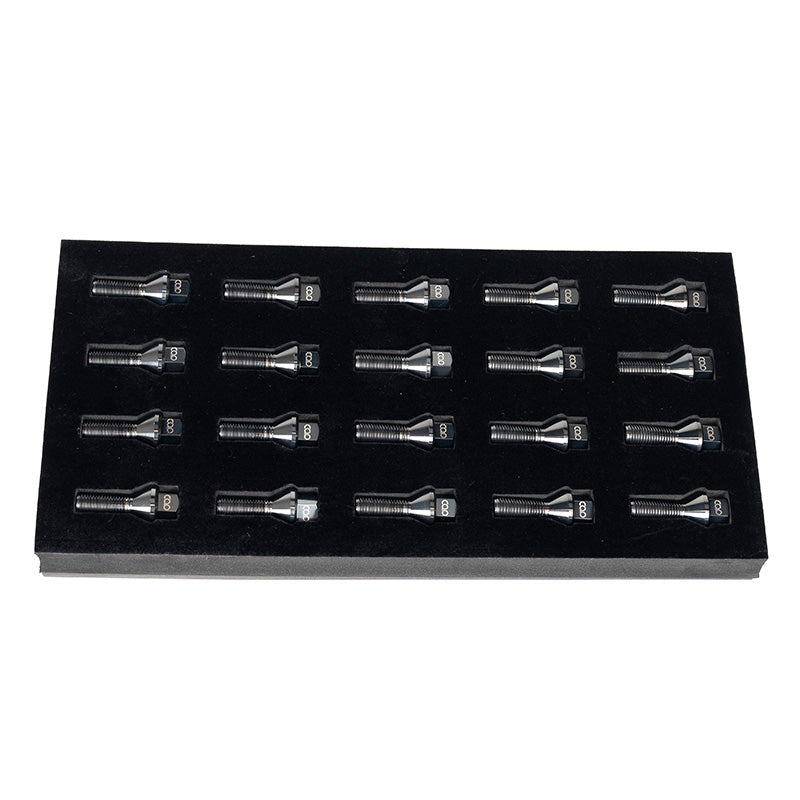 CAP Titanium Wheel Bolts | Audi (Set of 20) DLC Black Conical