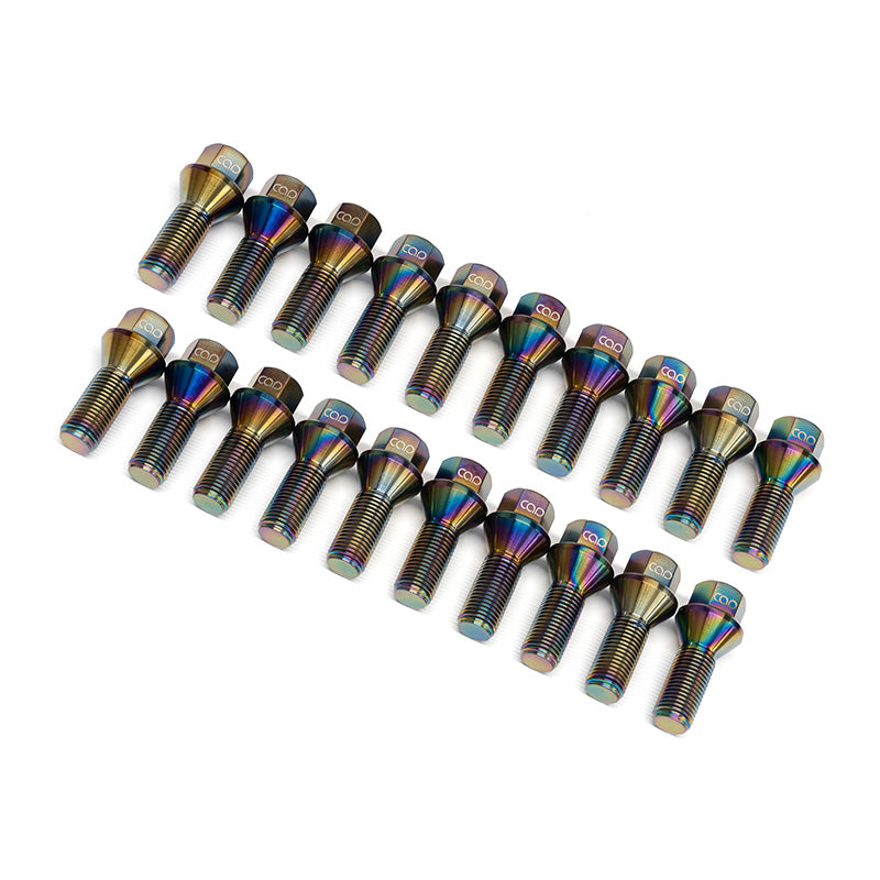 CAP Titanium Wheel Bolts | Audi (Set of 20) DLC Neochrome Conical