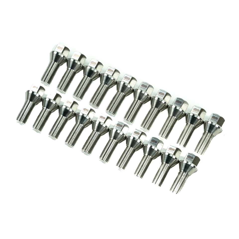 CAP Titanium Wheel Bolts | Audi (Set of 20) Natural Titanium Conical