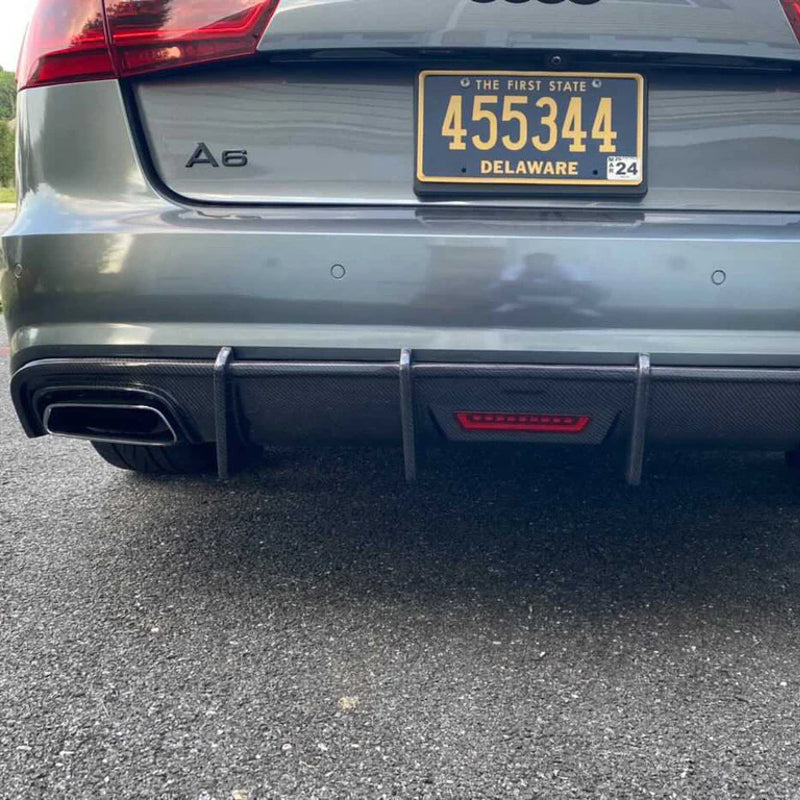 2012-2015 C7 Audi A6, S6 - CAP Carbon Fiber Rear Diffuser - V1