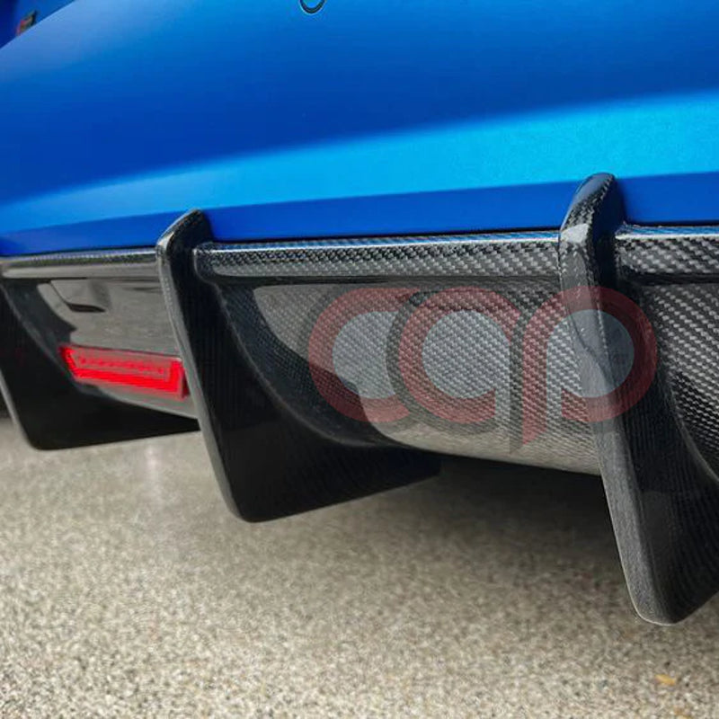 2012-2015 C7 Audi A6, S6 - CAP Carbon Fiber Rear Diffuser - V1