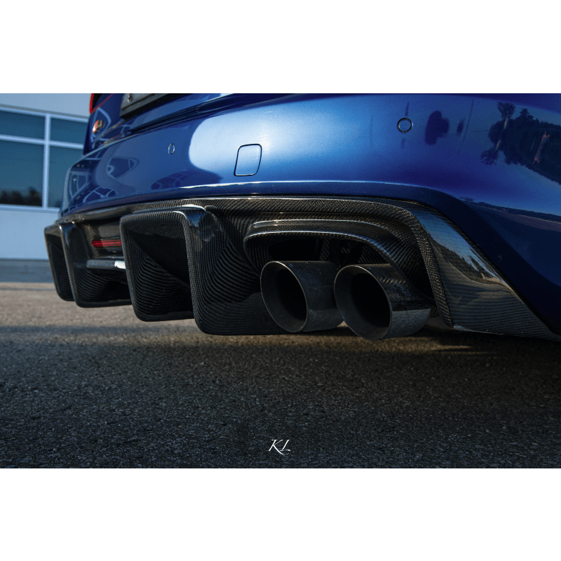 2013-2016 B8.5 Audi A4/S4 - CAP Carbon Fiber Rear Diffuser With LED Brake Light - V1
