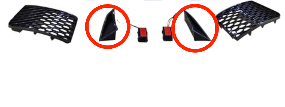 Bumper Accessories for CAP 2014-2016 8V RS3 Bumper None Both Sides - Small Fog Grilles No Fog Light Resistors