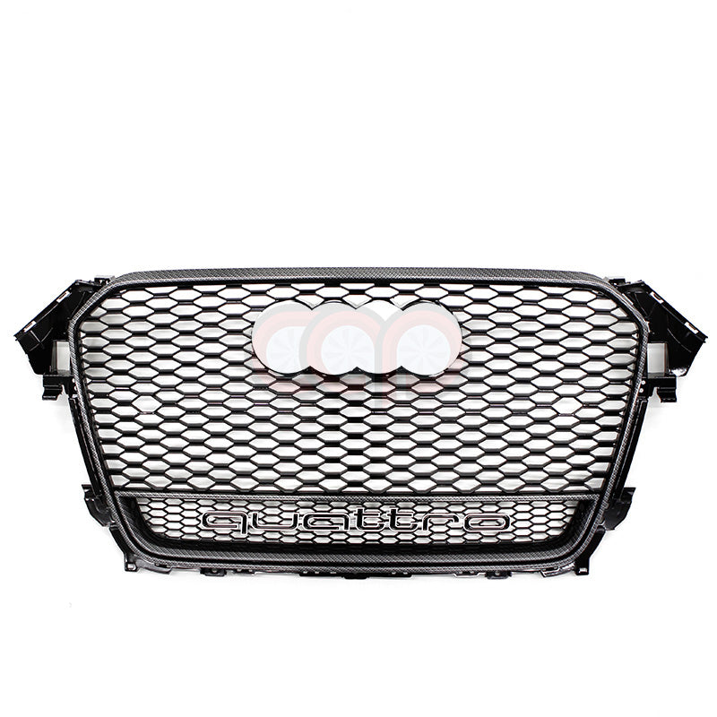 2013-2016 Audi RS4 Honeycomb Grille Quattro | B8.5 Audi A4/S4 Carbon Frame Black Mesh Carbon Lower Frame