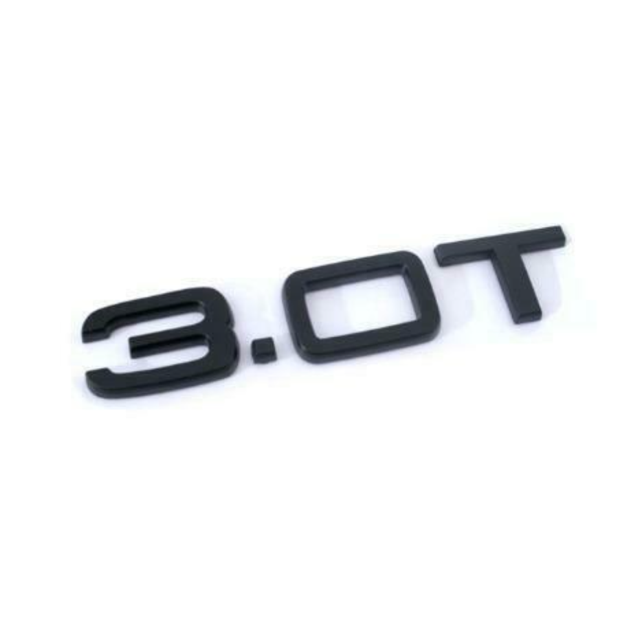 Gloss Black 3.0T Badges | Audi S4, S5, A6, A7, SQ5 - Set of 2 (Pair)