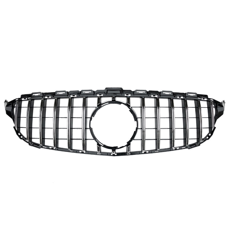 2015-2018 Mercedes-Benz C-Class GTR Style Front Grille | W205 Silver Chrome