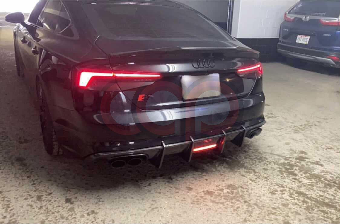 2018-2019 B9 Audi A5/S5 - CAP Carbon Fiber Diffuser with LED - V1