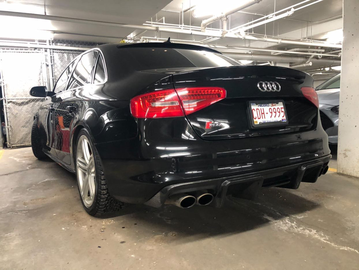 2013-2016 B8.5 Audi A4 Non S-Line - CAP Carbon Fiber Rear Diffuser - V1