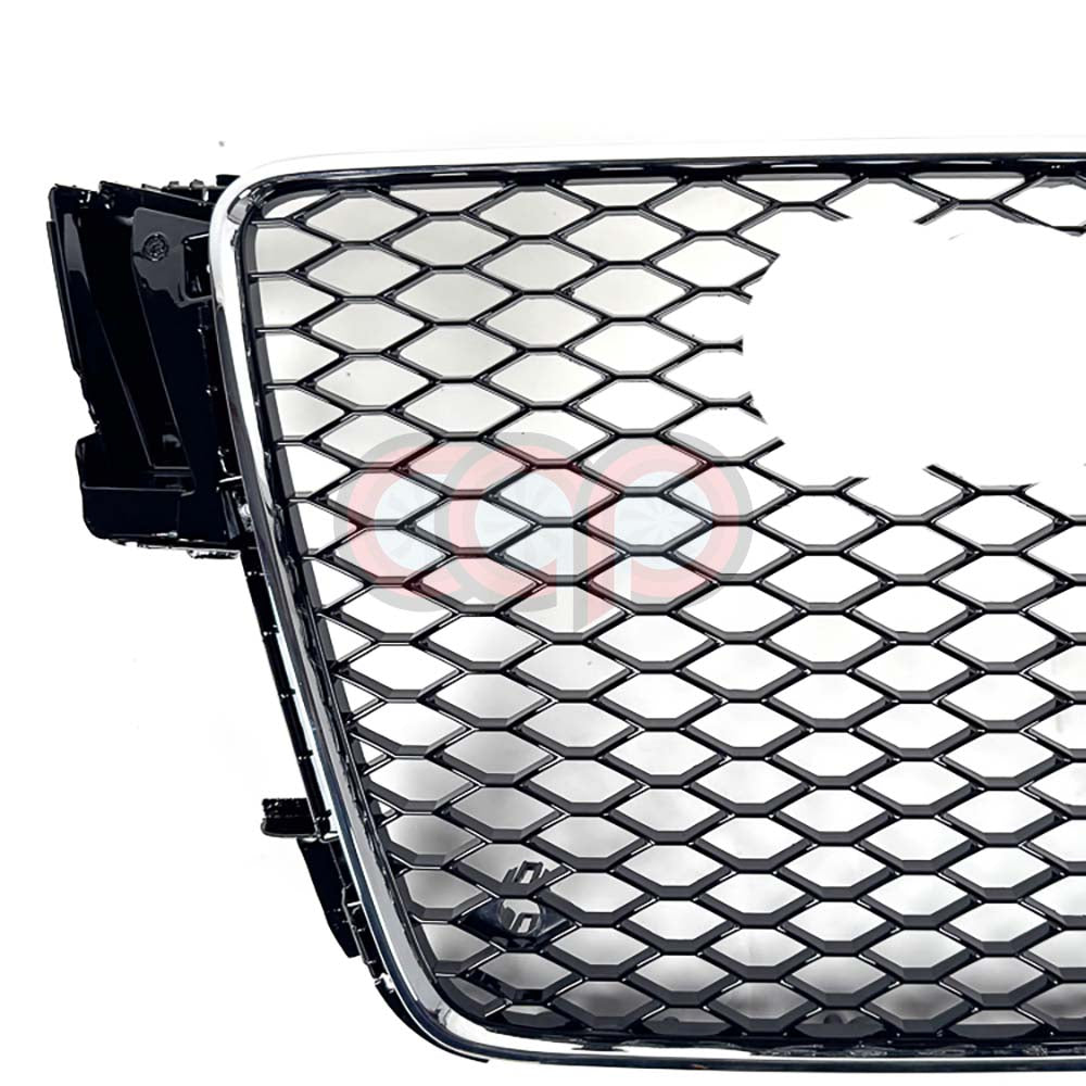 BaysonR RS5-Style Badgeless Honeycomb Grille – Gloss Black – Fit Audi A5 S5 B8.5 (2013-2017)