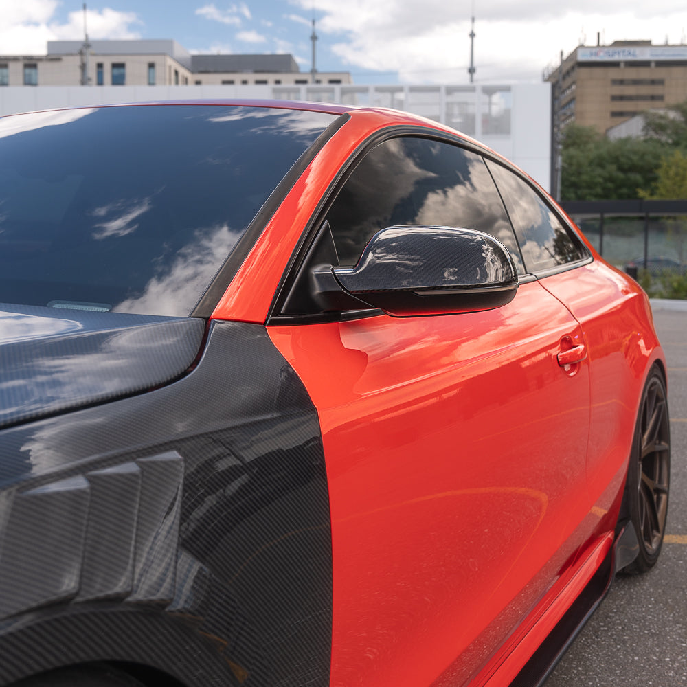 2008-2017 B8 B8.5 Audi A4, S4, A5, S5, RS5 - CAP Dry Carbon Fiber Mirror Covers (Pair)