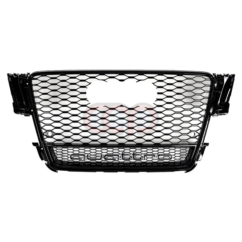 2008-2012 Audi RS5 Honeycomb Grille Quattro | B8 Audi A5/S5 Black Frame Black Honeycomb Mesh Black Lower Frame