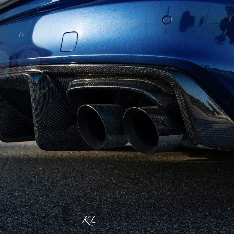 2010-2012 B8 Audi A4/S4 - CAP Carbon Fiber Diffuser With LED Brake Light - V1