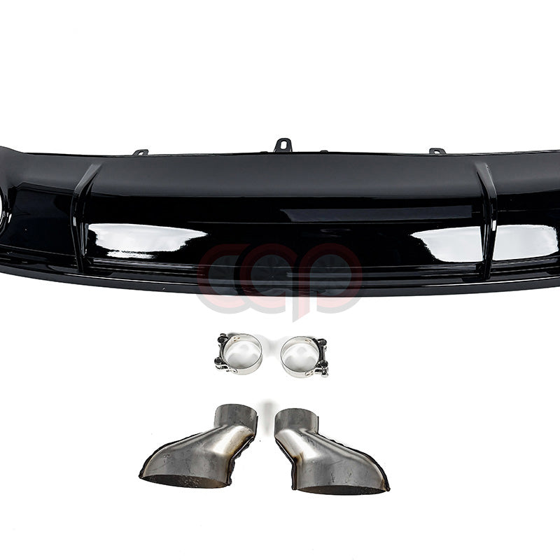 2012-2015 C7 Audi A7 Non S-Line - CAP Gloss Black RS Style Rear Diffuser