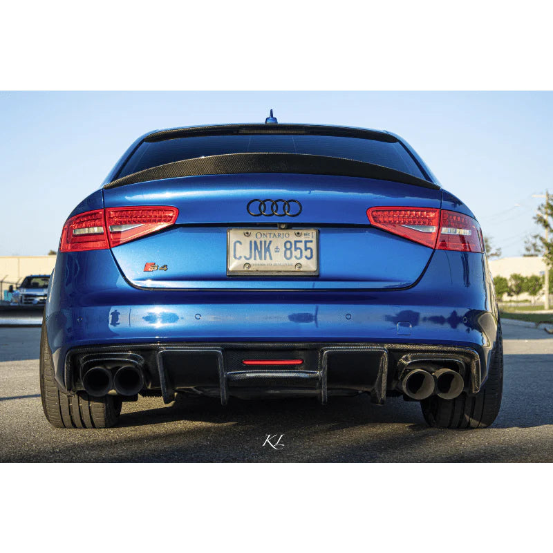 2013-2016 B8.5 Audi A4/S4 - CAP Carbon Fiber Rear Diffuser With LED Brake Light - V1