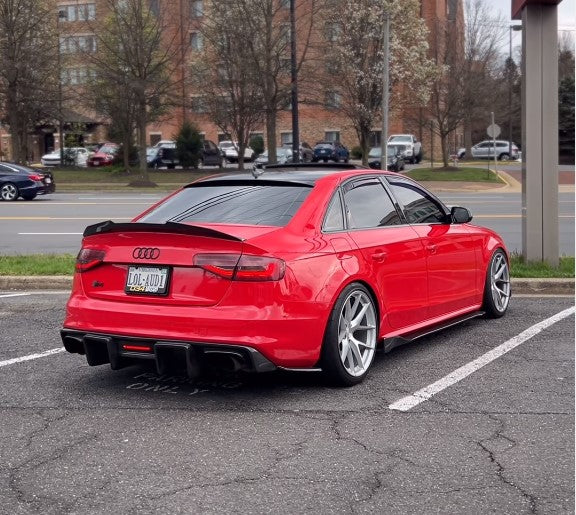 2013-2016 B8.5 Audi A4/S4 - CAP Carbon Fiber Rear Diffuser With LED Brake Light - V1