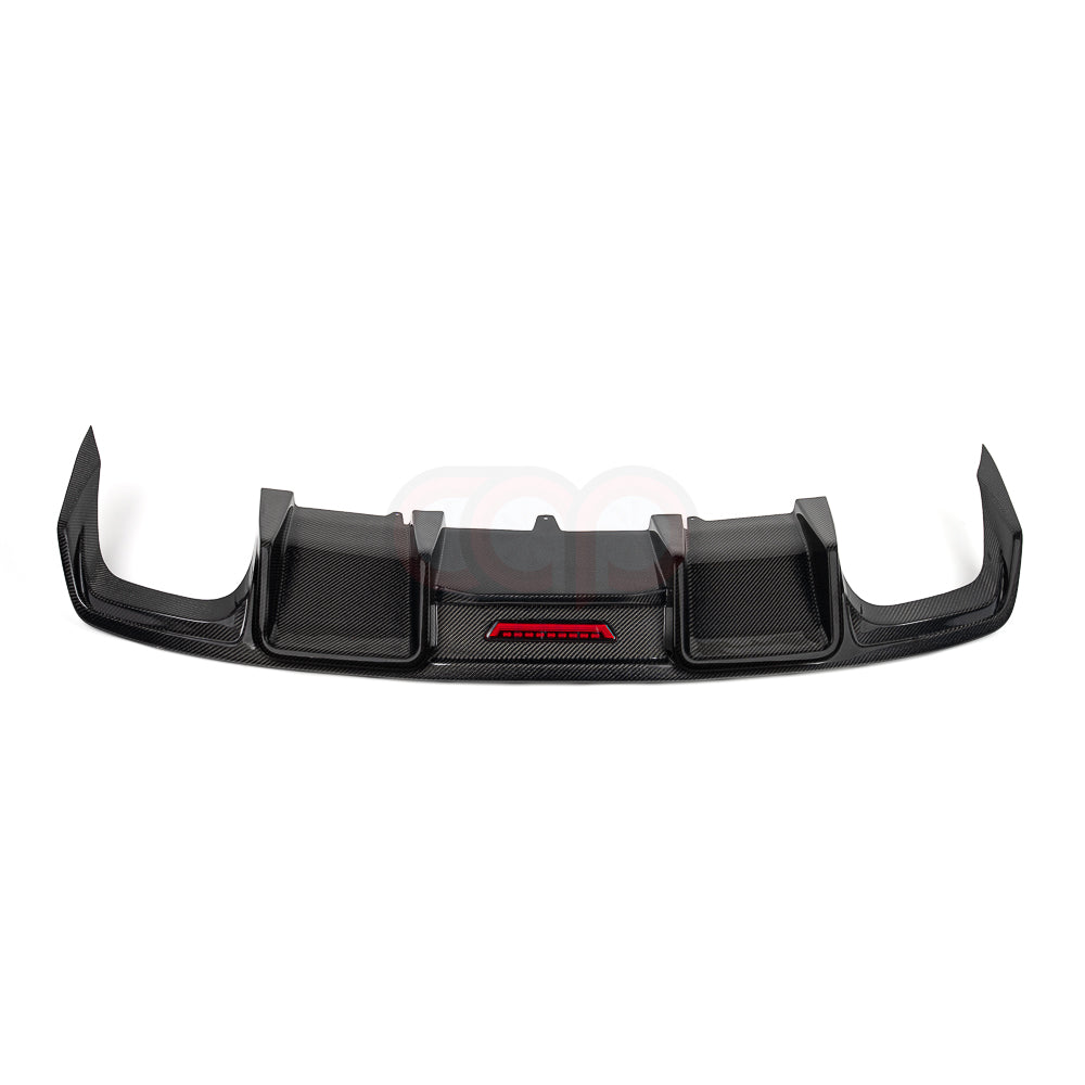 2013-2016 B8.5 Audi A4/S4 - CAP Carbon Fiber Rear Diffuser With LED Brake Light - V1